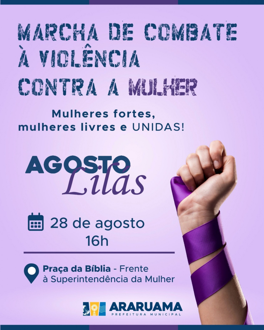 Marcha Lilás em Araruama